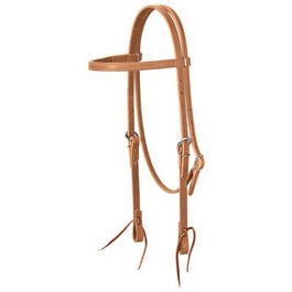 Horse Headstall, Golden Brown Leather, Tie Ends, 5/8-In.