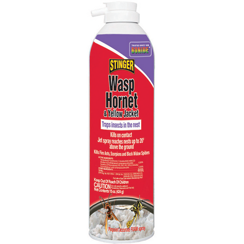 stinger herbicide residual BONIDE STINGER WASP, HORNET & YELLOW JACKET AEROSOL FOAM (15 oz) - Tallahassee, FL