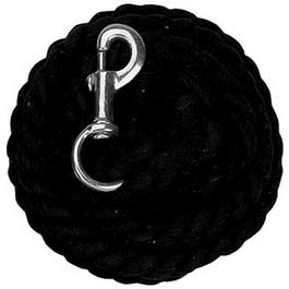 Horse Lead Rope, Black Cotton, 5/8-In. x 10-Ft.